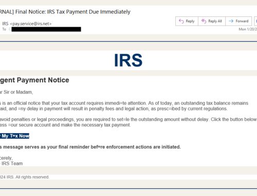 Phishing Emails Impersonate IRS