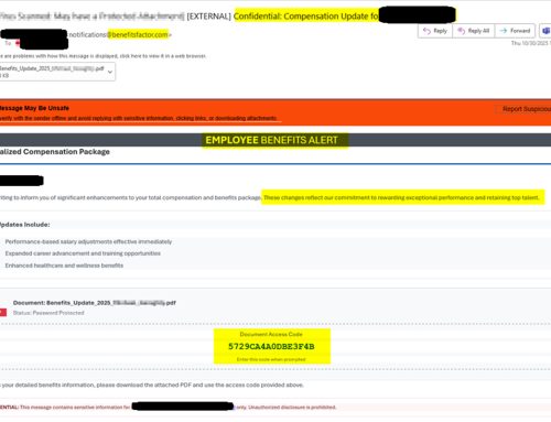 Phishing Impersonates Benefits Provider