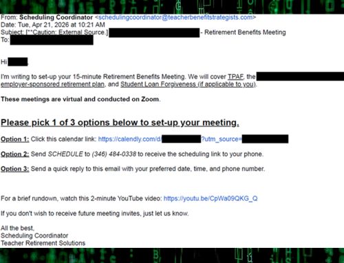 Retirement Benefits Meeting Phishing